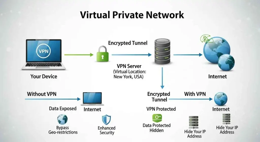 how virtual private network works
